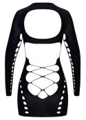 Cottelli Fantasy Dress S-L czarna sukienka z wycięciami, elastyczna