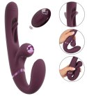 Javida Strapless Strap-On Flic podwojny wibrator z pilotem, silikon