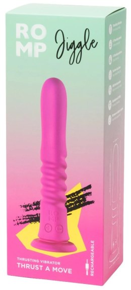 ROMP Jiggle - Wibrujący model z funkcją ruchu, silikonowy, fioletowy