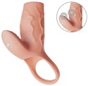 Realistixxx Real Sleeve Clit S - silikonowa nakładka wibrująca z pierścieniem