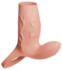 Realistixxx Real Sleeve Clit S - silikonowa nakładka wibrująca z pierścieniem