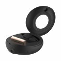 Rosy Gold C-Shape Black - bezprzewodowy masażer z etui ładowania