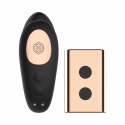 Rosy Gold C-Shape Black - bezprzewodowy masażer z etui ładowania
