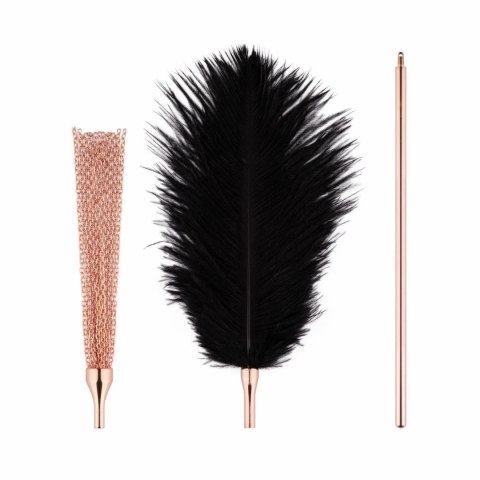 Rosy Gold Feather Tickler & Whip 2w1 - Roża Złota, elegancki design