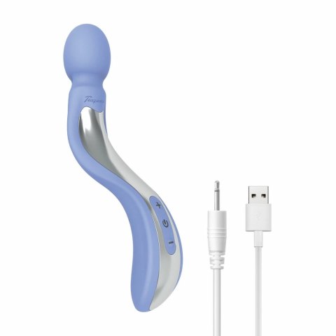 Teazers Curved Wand masażer silikonowy fioletowy USB wodoodporny