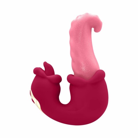 Teazers Double Tongue Pink - Model dwusilnikowy, silikonowy IPX7