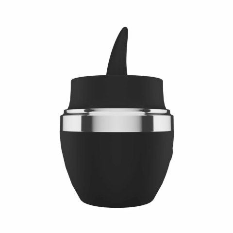 Teazers Mini Tongue Vibrator Black - kompaktowy masażer silikonowy USB