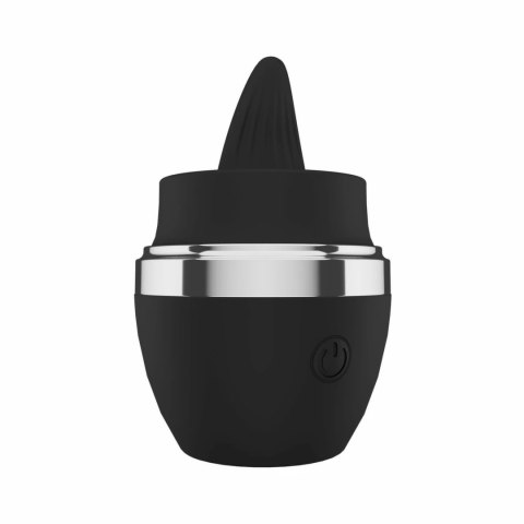 Teazers Mini Tongue Vibrator Black - kompaktowy masażer silikonowy USB