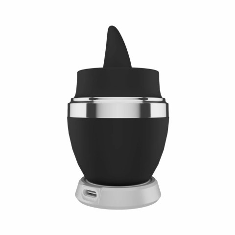 Teazers Mini Tongue Vibrator Black - kompaktowy masażer silikonowy USB