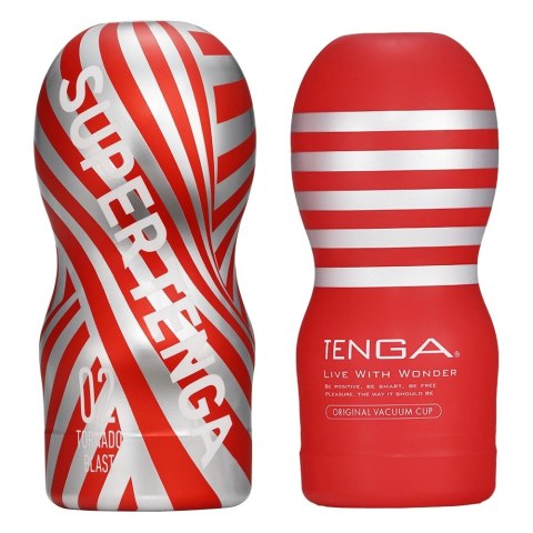 Tenga Super Tenga Tornado Blast - jednorazowa maszyna intymna, 16 cm