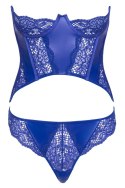 Cottelli Lingerie Royal Blue - Gorset bez ramiączek z koronką M