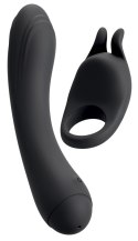 Couples Choice Duo Vibrator 3w1 z pierścieniem, silikonowy, wodoodporny