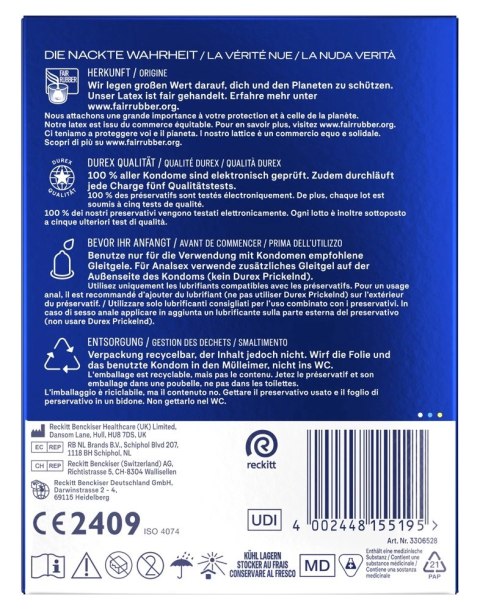 Durex Performa 40 szt. - anatomiczne prezerwatywy z opoźniającym żelem