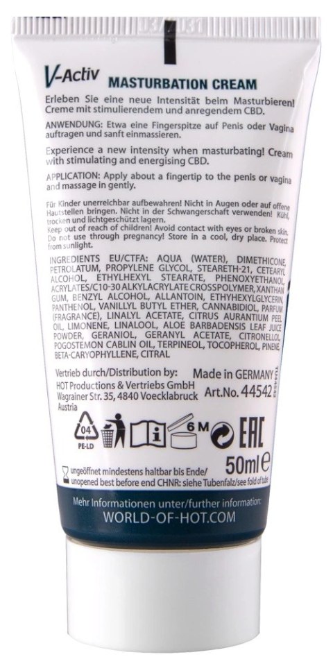 HOT V-Activ Unisex Krem Intymny z CBD 50 ml pielęgnujący