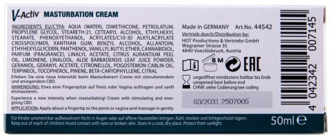 HOT V-Activ Unisex Krem Intymny z CBD 50 ml pielęgnujący