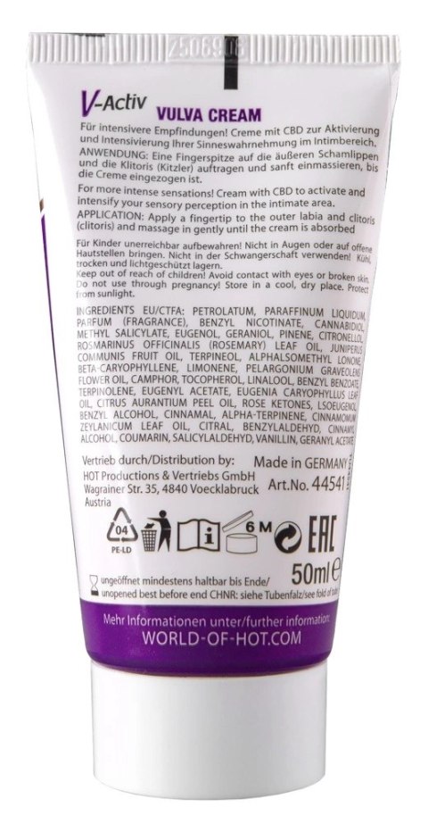 HOT V-Activ krem pielęgnacyjny z CBD 50 ml - odżywczy do pielęgnacji skory