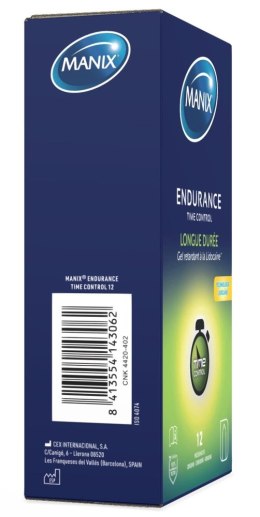 Manix Endurance Time Control 12 szt. prezerwatywy z systemem opoźniającym