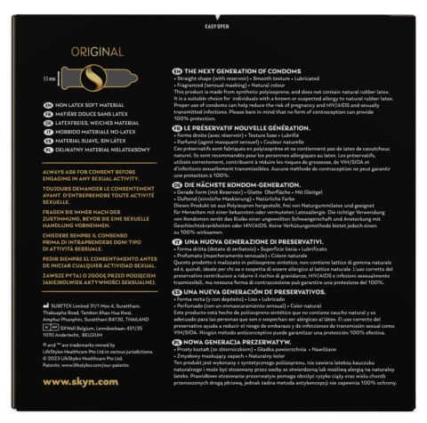 Manix SKYN Original 40 szt. - prezerwatywy bez lateksu, ultra-cienkie