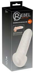 Rebel Sleeve L - powiększająca osłona intymna z pierścieniem, przezroczysta