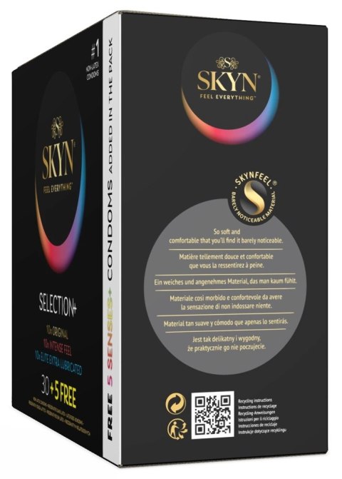 SKYN Selection+ 35 szt. Mix prezerwatyw bez lateksu, rożne warianty