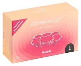 Womanizer 3x W-Heads Czarny L - Zapasowe głowice silikonowe