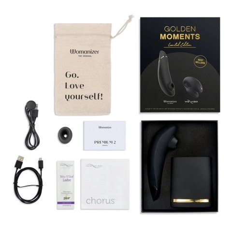 Womanizer Golden Moments 2 Set - Limitowany zestaw Premium + We-Vibe Chorus
