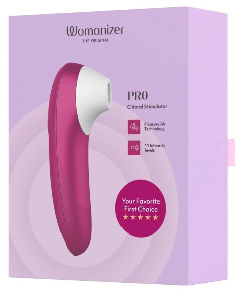 Womanizer Pro Pink - Intuicyjny model z technologią powietrzną, 11 poziomow