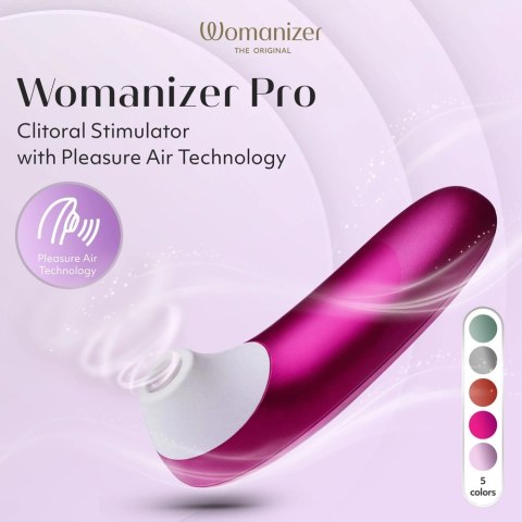 Womanizer Pro Pink - Intuicyjny model z technologią powietrzną, 11 poziomow