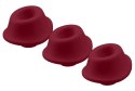 Womanizer W-Heads 3x Bordeaux M - Zestaw wymiennych głowic silikonowych