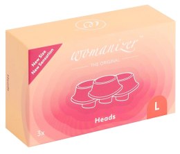 Womanizer W-Heads 3 szt. L - silikonowe nakładki wymienne Raspberry
