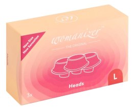 Womanizer W-Heads L Red 3szt - silikonowe nakładki wymienne
