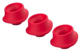 Womanizer W-Heads L Red 3szt - silikonowe nakładki wymienne