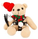 Bad Kitty Teddy Winter Edition maskotka z uprzężą i brelokiem 11 cm