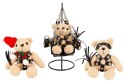Bad Kitty Teddy breloczek z mini akcesoriami SM 11 cm czarny