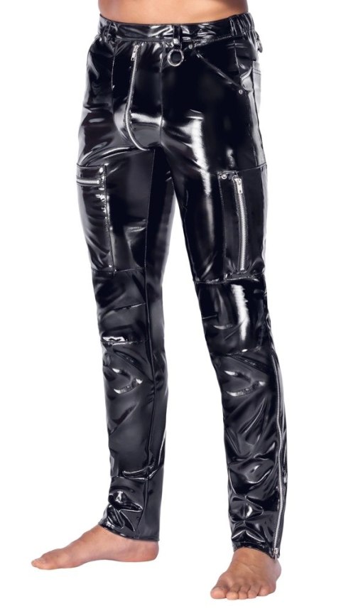 Black Level Spodnie Męskie Model M Czarny Połyskowy Winyl