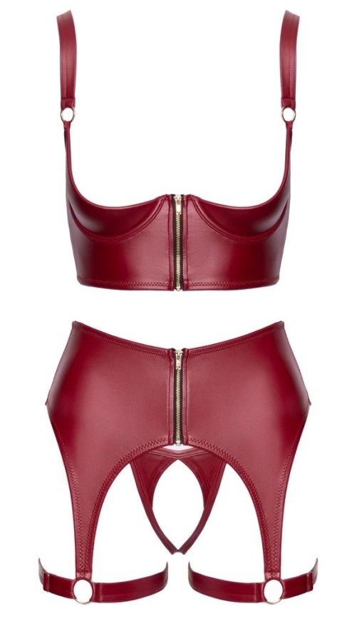 Cottelli Lingerie komplet bielizny połusztywniany bordowy 75B/S
