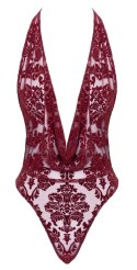 Noir Handmade Body Kink Royal czerwień welurowy wzor S