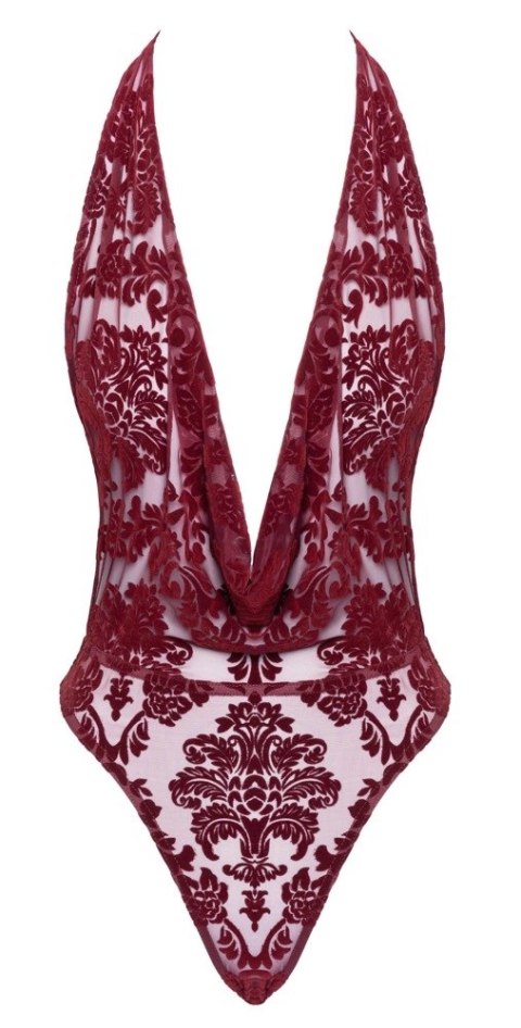Noir Handmade Body Kink Royal czerwony, transparentny, rozmiar L