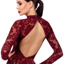 Noir Handmade Kink Royal Sukienka Długa Bordowa, Rozmiar M
