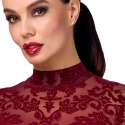 Noir Handmade Kink Royal długa sukienka burgundowa L welurowa