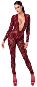 Noir Handmade Kink Royal kombinezon damski burgund L z flokiem