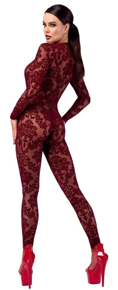 Noir Handmade Kink Royal kombinezon damski burgund L z flokiem