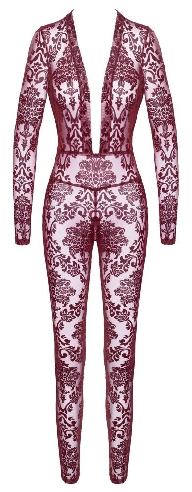 Noir Handmade Kink Royal kombinezon damski burgund L z flokiem