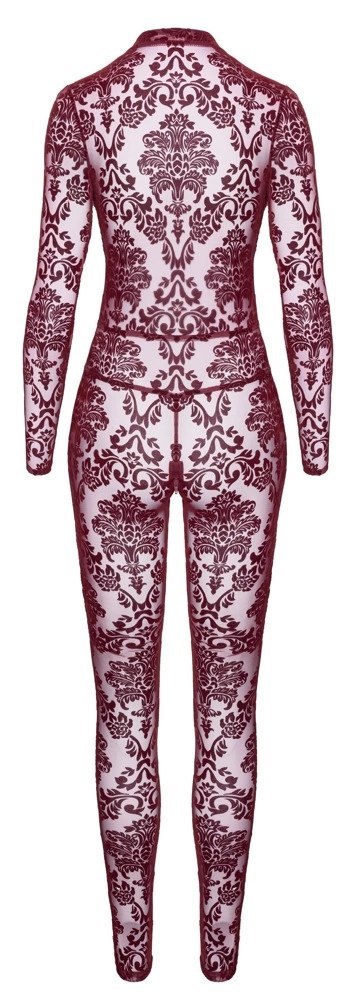 Noir Handmade Kink Royal kombinezon damski burgund L z flokiem