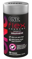 ONE Flex 10 szt. ultracienkie prezerwatywy grafenowe Sensatex