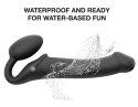 Strap-on-me Vibrating Bendable Strap-On M Czarny, 3 silniki, silikon