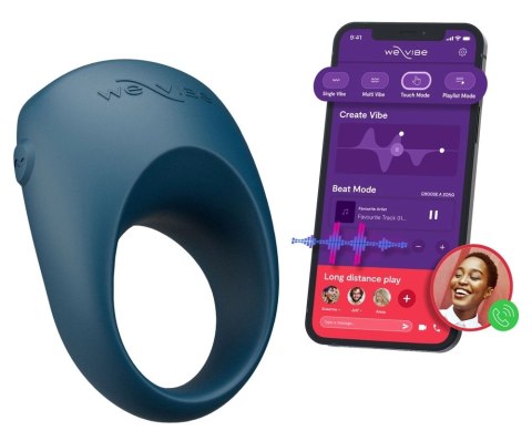 We-Vibe Pivot 2 Slate - Pierścień wibrujący z aplikacją, szary