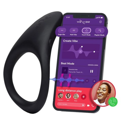 We-Vibe Verge 2 - ergonomiczny pierścień silikonowy, 10 trybow wibracji