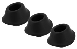 Womanizer W-Heads Zestaw 3 Nakładek M Czarny - silikonowe, rozmiar M