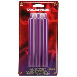 Doc Johnson Japanese Massage Candle Zestaw 3 fioletowych świec